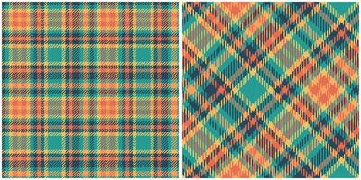 Scottish Tartan Plaid Seamless Pattern, Checkerboard Pattern. Seamless Tartan Illustration Set for Scarf, Blanket, Other Modern Spring Summer Autumn Winter Holiday Fabric Print. vector