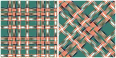 Tartan Seamless Pattern. Sweet Checkerboard Pattern Seamless Tartan Illustration Set for Scarf, Blanket, Other Modern Spring Summer Autumn Winter Holiday Fabric Print. vector