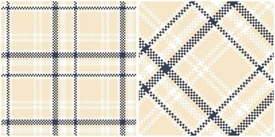Tartan Seamless Pattern. Sweet Pastel Plaid Patterns Traditional Scottish Woven Fabric. Lumberjack Shirt Flannel Textile. Pattern Tile Swatch Included. vector