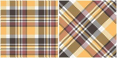 Plaid Pattern Seamless. Classic Scottish Tartan Design. Traditional Scottish Woven Fabric. Lumberjack Shirt Flannel Textile. Pattern Tile Swatch Included. vector