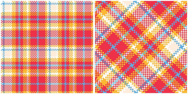 Plaid Patterns Seamless. Checkerboard Pattern Seamless Tartan Illustration Set for Scarf, Blanket, Other Modern Spring Summer Autumn Winter Holiday Fabric Print.