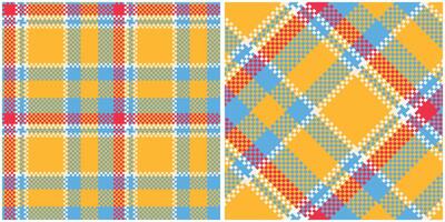 Plaid Patterns Seamless. Checkerboard Pattern Traditional Scottish Woven Fabric. Lumberjack Shirt Flannel Textile. Pattern Tile Swatch Included. vector