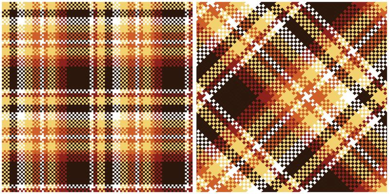 Scottish Tartan Pattern. Plaid Pattern Seamless Seamless Tartan Illustration Set for Scarf, Blanket, Other Modern Spring Summer Autumn Winter Holiday Fabric Print.