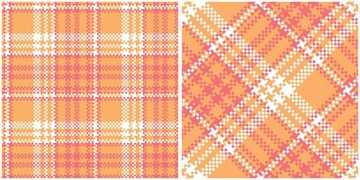 Scottish Tartan Pattern. Checkerboard Pattern Seamless Tartan Illustration Set for Scarf, Blanket, Other Modern Spring Summer Autumn Winter Holiday Fabric Print. vector