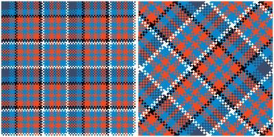 Scottish Tartan Seamless Pattern. Plaid Pattern Seamless Seamless Tartan Illustration Set for Scarf, Blanket, Other Modern Spring Summer Autumn Winter Holiday Fabric Print. vector