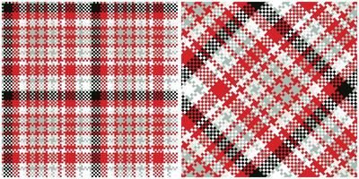 Scottish Tartan Seamless Pattern. Gingham Patterns Seamless Tartan Illustration Set for Scarf, Blanket, Other Modern Spring Summer Autumn Winter Holiday Fabric Print. vector