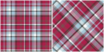 Tartan Plaid Seamless Pattern. Gingham Patterns. Seamless Tartan Illustration Set for Scarf, Blanket, Other Modern Spring Summer Autumn Winter Holiday Fabric Print. vector