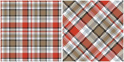 Tartan Plaid Seamless Pattern. Tartan Seamless Pattern. Seamless Tartan Illustration Set for Scarf, Blanket, Other Modern Spring Summer Autumn Winter Holiday Fabric Print. vector