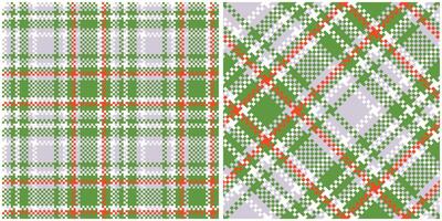 Tartan Plaid Seamless Pattern. Scottish Tartan Seamless Pattern. Seamless Tartan Illustration Set for Scarf, Blanket, Other Modern Spring Summer Autumn Winter Holiday Fabric Print. vector