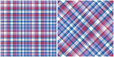 Tartan Plaid Seamless Pattern. Gingham Patterns. Seamless Tartan Illustration Set for Scarf, Blanket, Other Modern Spring Summer Autumn Winter Holiday Fabric Print. vector