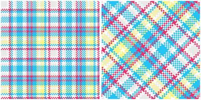 Tartan Plaid Seamless Pattern. Traditional Scottish Checkered Background. Seamless Tartan Illustration Set for Scarf, Blanket, Other Modern Spring Summer Autumn Winter Holiday Fabric Print. vector