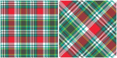 Scottish Tartan Plaid Seamless Pattern, Plaid Patterns Seamless. Seamless Tartan Illustration Set for Scarf, Blanket, Other Modern Spring Summer Autumn Winter Holiday Fabric Print. vector