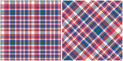 Scottish Tartan Plaid Seamless Pattern, Gingham Patterns. Seamless Tartan Illustration Set for Scarf, Blanket, Other Modern Spring Summer Autumn Winter Holiday Fabric Print. vector