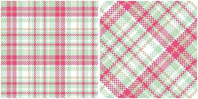 Scottish Tartan Plaid Seamless Pattern, Checkerboard Pattern. Seamless Tartan Illustration Set for Scarf, Blanket, Other Modern Spring Summer Autumn Winter Holiday Fabric Print. vector