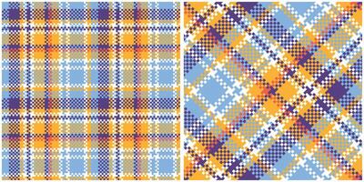 Scottish Tartan Plaid Seamless Pattern, Abstract Check Plaid Pattern. Seamless Tartan Illustration Set for Scarf, Blanket, Other Modern Spring Summer Autumn Winter Holiday Fabric Print. vector