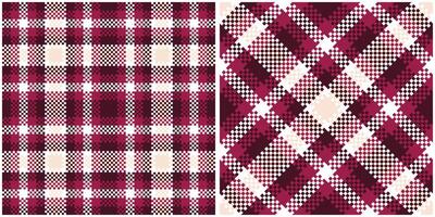 Tartan Pattern Seamless. Abstract Check Plaid Pattern Template for Design Ornament. Seamless Fabric Texture. vector