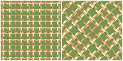 Plaids Pattern Seamless. Classic Plaid Tartan Traditional Scottish Woven Fabric. Lumberjack Shirt Flannel Textile. Pattern Tile Swatch Included. vector