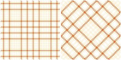 Plaid Pattern Seamless. Gingham Patterns Traditional Scottish Woven Fabric. Lumberjack Shirt Flannel Textile. Pattern Tile Swatch Included. vector