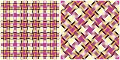 Plaid Pattern Seamless. Abstract Check Plaid Pattern Seamless. Tartan Illustration Set for Scarf, Blanket, Other Modern Spring Summer Autumn Winter Holiday Fabric Print. vector