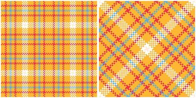 Plaid Patterns Seamless. Checkerboard Pattern Seamless Tartan Illustration Set for Scarf, Blanket, Other Modern Spring Summer Autumn Winter Holiday Fabric Print. vector