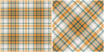 Scottish Tartan Pattern. Abstract Check Plaid Pattern Seamless Tartan Illustration Set for Scarf, Blanket, Other Modern Spring Summer Autumn Winter Holiday Fabric Print. vector
