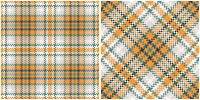 Scottish Tartan Pattern. Abstract Check Plaid Pattern Seamless Tartan Illustration Set for Scarf, Blanket, Other Modern Spring Summer Autumn Winter Holiday Fabric Print. vector