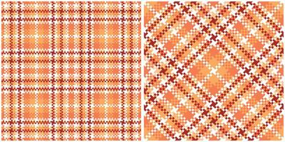 Scottish Tartan Seamless Pattern. Plaids Pattern Seamless Seamless Tartan Illustration Set for Scarf, Blanket, Other Modern Spring Summer Autumn Winter Holiday Fabric Print. vector