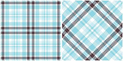 Scottish Tartan Seamless Pattern. Checker Pattern Seamless Tartan Illustration Set for Scarf, Blanket, Other Modern Spring Summer Autumn Winter Holiday Fabric Print. vector