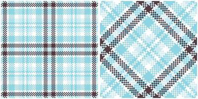 Scottish Tartan Seamless Pattern. Checker Pattern Seamless Tartan Illustration Set for Scarf, Blanket, Other Modern Spring Summer Autumn Winter Holiday Fabric Print. vector