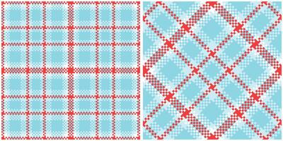 Scottish Tartan Seamless Pattern. Checkerboard Pattern Seamless Tartan Illustration Set for Scarf, Blanket, Other Modern Spring Summer Autumn Winter Holiday Fabric Print. vector