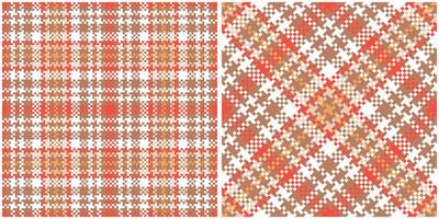Scottish Tartan Seamless Pattern. Tartan Plaid Seamless Pattern. Seamless Tartan Illustration Set for Scarf, Blanket, Other Modern Spring Summer Autumn Winter Holiday Fabric Print. vector