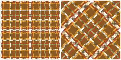 Classic Scottish Tartan Design. Plaid Patterns Seamless. Seamless Tartan Illustration Set for Scarf, Blanket, Other Modern Spring Summer Autumn Winter Holiday Fabric Print. vector