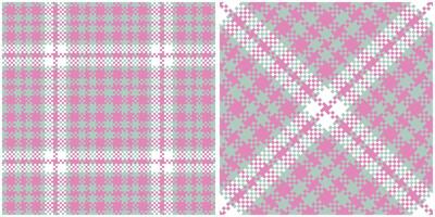 Tartan Plaid Pattern Seamless. Checkerboard Pattern. Seamless Tartan Illustration Set for Scarf, Blanket, Other Modern Spring Summer Autumn Winter Holiday Fabric Print. vector