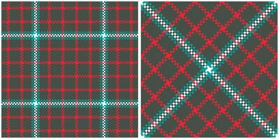 Scottish Tartan Plaid Seamless Pattern, Checker Pattern. Seamless Tartan Illustration Set for Scarf, Blanket, Other Modern Spring Summer Autumn Winter Holiday Fabric Print. vector