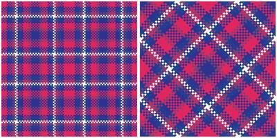 Scottish Tartan Plaid Seamless Pattern, Checkerboard Pattern. Seamless Tartan Illustration Set for Scarf, Blanket, Other Modern Spring Summer Autumn Winter Holiday Fabric Print. vector
