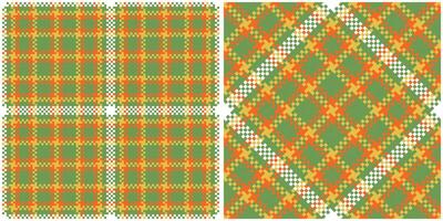 Tartan Plaid Pattern Seamless. Abstract Check Plaid Pattern. Seamless Tartan Illustration Set for Scarf, Blanket, Other Modern Spring Summer Autumn Winter Holiday Fabric Print. vector