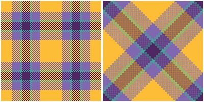 Tartan Pattern Seamless. Sweet Checker Pattern Seamless Tartan Illustration Set for Scarf, Blanket, Other Modern Spring Summer Autumn Winter Holiday Fabric Print. vector