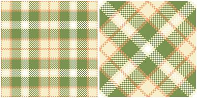 Plaids Pattern Seamless. Classic Plaid Tartan Traditional Scottish Woven Fabric. Lumberjack Shirt Flannel Textile. Pattern Tile Swatch Included. vector