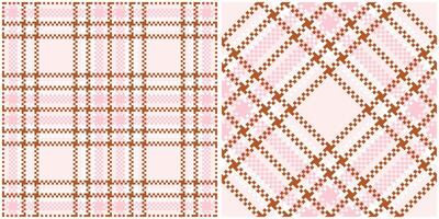 Plaid Pattern Seamless. Checker Pattern Seamless Tartan Illustration Set for Scarf, Blanket, Other Modern Spring Summer Autumn Winter Holiday Fabric Print. vector