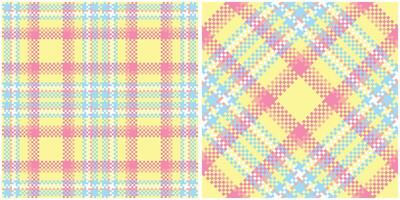 Plaid Pattern Seamless. Scottish Plaid, Seamless Tartan Illustration Set for Scarf, Blanket, Other Modern Spring Summer Autumn Winter Holiday Fabric Print. vector