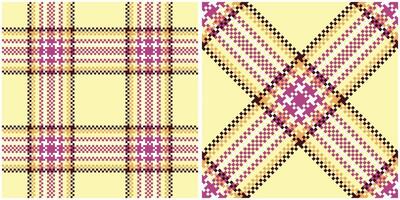 Plaid Patterns Seamless. Checker Pattern Traditional Scottish Woven Fabric. Lumberjack Shirt Flannel Textile. Pattern Tile Swatch Included. vector