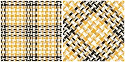 Plaid Patterns Seamless. Scottish Plaid, Seamless Tartan Illustration Set for Scarf, Blanket, Other Modern Spring Summer Autumn Winter Holiday Fabric Print. vector