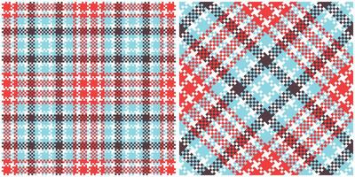 Scottish Tartan Seamless Pattern. Checker Pattern Seamless Tartan Illustration Set for Scarf, Blanket, Other Modern Spring Summer Autumn Winter Holiday Fabric Print. vector