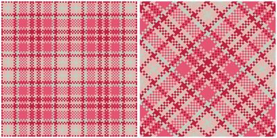 Tartan Plaid Seamless Pattern. Plaid Pattern Seamless. Seamless Tartan Illustration Set for Scarf, Blanket, Other Modern Spring Summer Autumn Winter Holiday Fabric Print. vector
