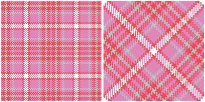 Tartan Plaid Pattern Seamless. Checkerboard Pattern. Seamless Tartan Illustration Set for Scarf, Blanket, Other Modern Spring Summer Autumn Winter Holiday Fabric Print. vector