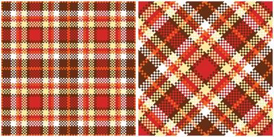 Tartan Plaid Pattern Seamless. Scottish Plaid, Seamless Tartan Illustration Set for Scarf, Blanket, Other Modern Spring Summer Autumn Winter Holiday Fabric Print. vector