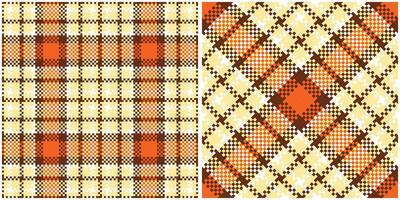 Tartan Plaid Pattern Seamless. Traditional Scottish Checkered Background. Seamless Tartan Illustration Set for Scarf, Blanket, Other Modern Spring Summer Autumn Winter Holiday Fabric Print. vector