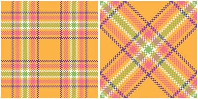 Scottish Tartan Plaid Seamless Pattern, Sweet Plaid Pattern Seamless. Traditional Scottish Woven Fabric. Lumberjack Shirt Flannel Textile. Pattern Tile Swatch Included. vector