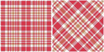 Scottish Tartan Plaid Seamless Pattern, Checker Pattern. Seamless Tartan Illustration Set for Scarf, Blanket, Other Modern Spring Summer Autumn Winter Holiday Fabric Print. vector