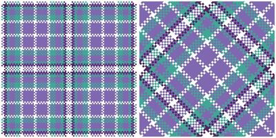 Tartan Pattern Seamless. Sweet Checker Pattern Seamless Tartan Illustration Set for Scarf, Blanket, Other Modern Spring Summer Autumn Winter Holiday Fabric Print. vector